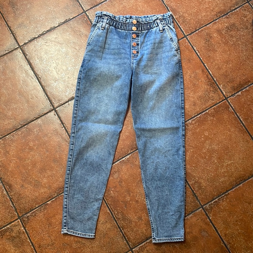 Abercrombie Kids High Rise Mom Jeans